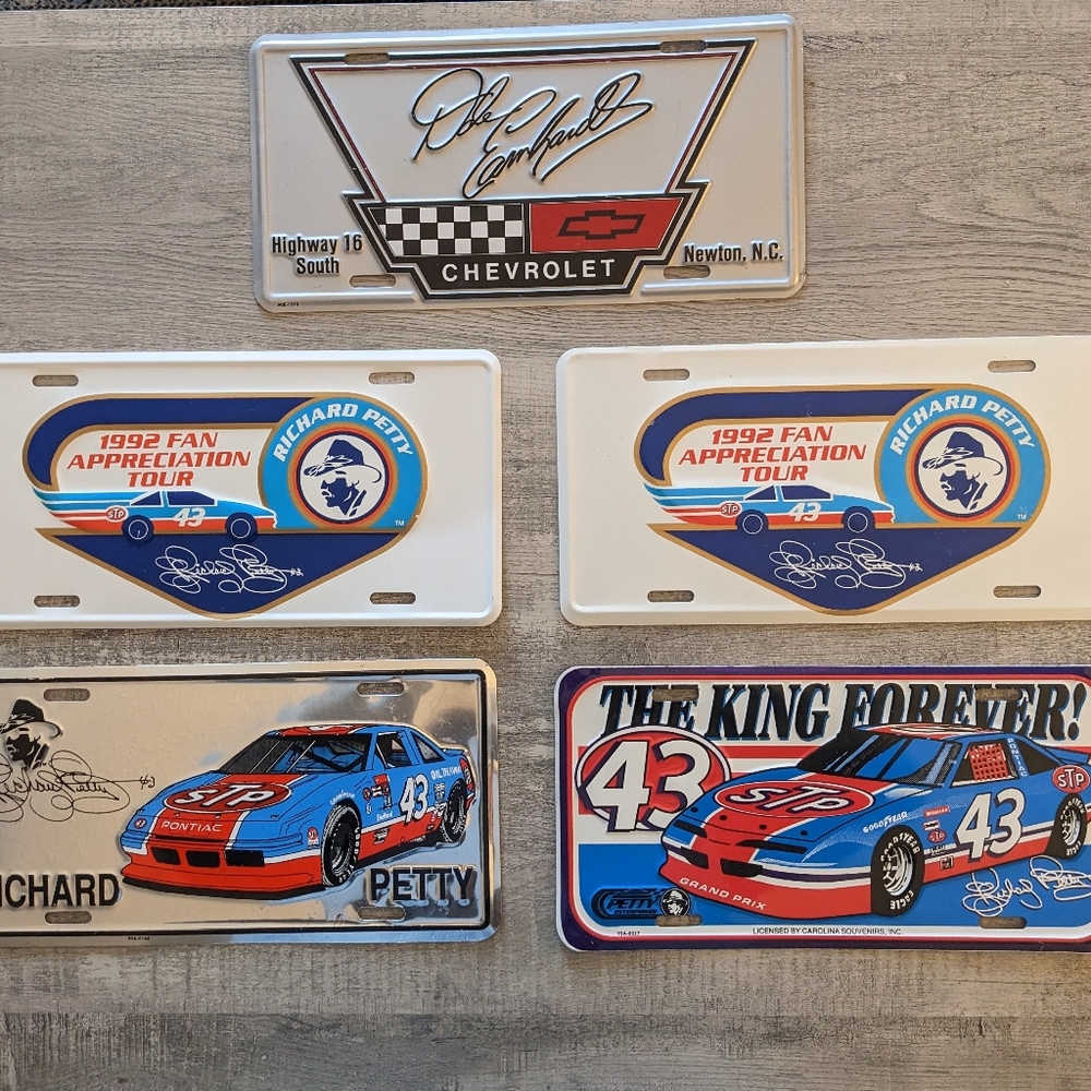 NASCAR License Plate Collection (Lot of 5)